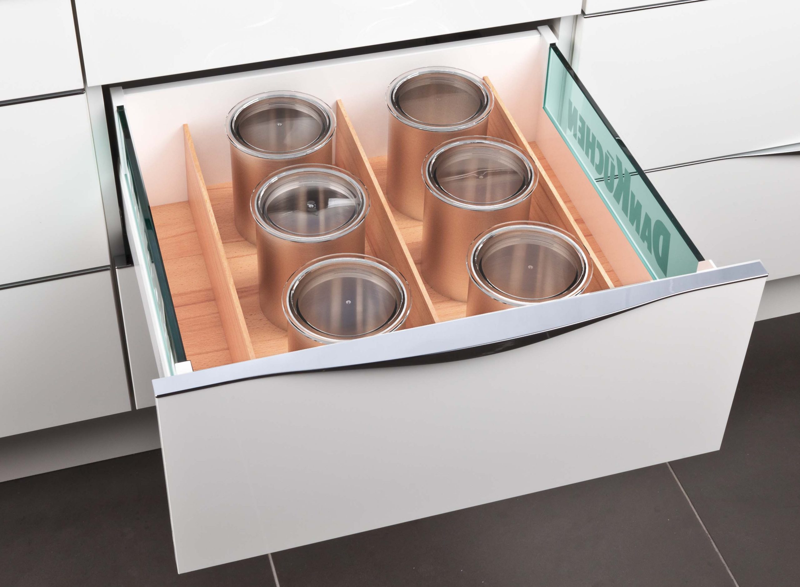 Schubladensysten Schubladeneinsatz Ausziehschrank Vorratsdosen